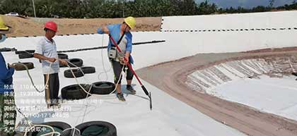 防滲膜完整性檢測電火花檢測現(xiàn)場圖片